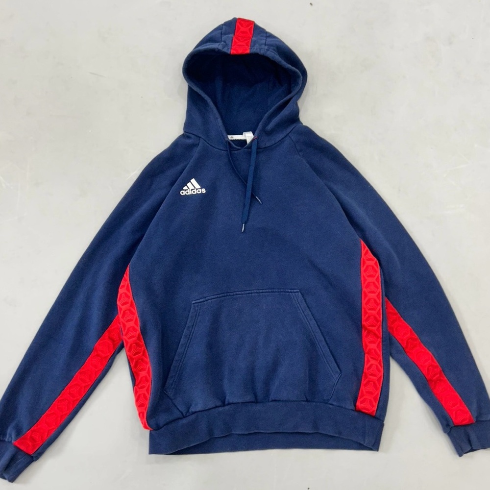 Adidas Navy and Red Hoodie